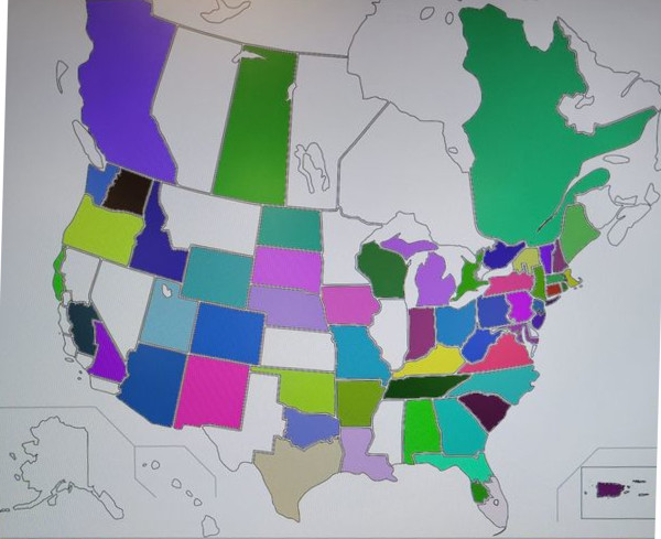 WAARC Winter Field Day 2020 QSO Map