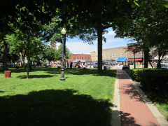 View to the north of our booth.