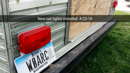 New
	tail lights and license