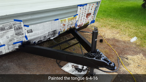 Newly painted tongue