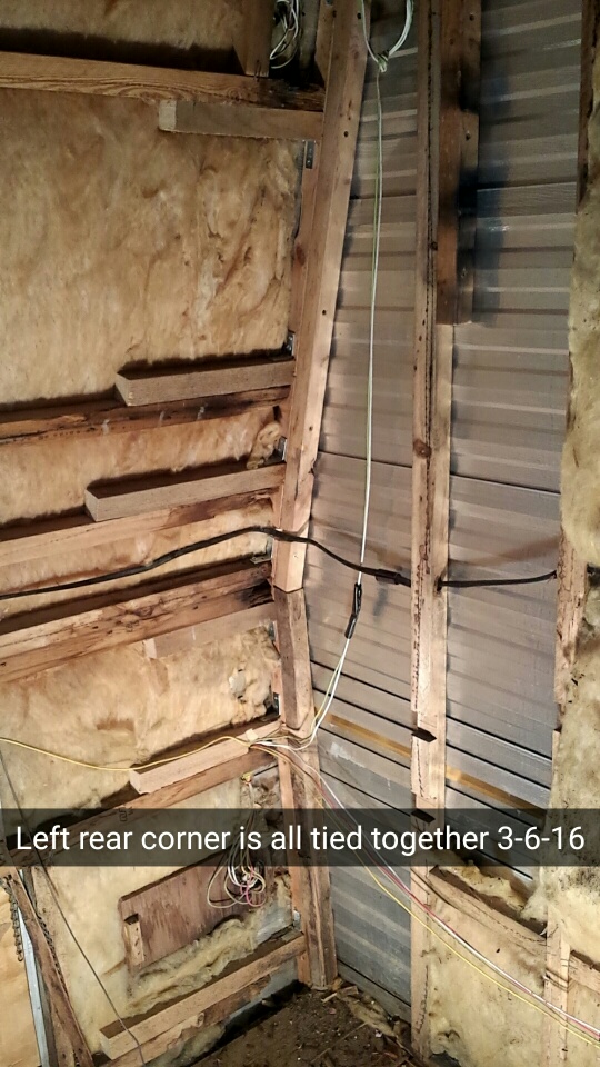 Emcomm trailer ceiling corner repair