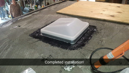 vent now sealed to roof